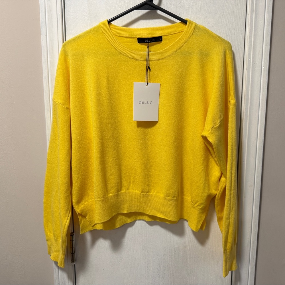 Deluc Bright Yellow Crew Neck Sweater